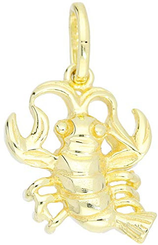 My Gold Damen Herren Kinder Sternzeichen Anhänger Krebs Gold 333 (Ohne Kette) Echtes Gelbgold (8 Karat) Massiv 22mm x 16mm Zodiac Basic A-05976-G301-Kre