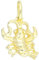 My Gold Damen Herren Kinder Sternzeichen Anhänger Krebs Gold 333 (Ohne Kette) Echtes Gelbgold (8 Karat) Massiv 22mm x 16mm Zodiac Basic A-05976-G301-Kre