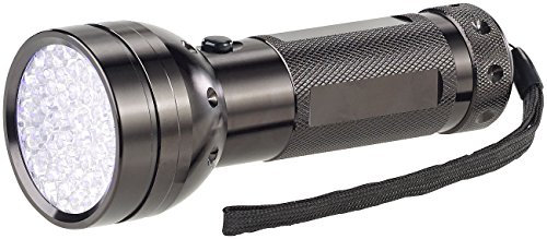 Lunartec UV Handlampe: 2in1-UV-Taschenlampe und Geldscheinprüfer, 51 LEDs und Batteriebetrieb (UV Licht Lampe, Licht Taschenlampe, Schwarzlicht)