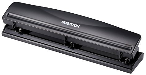 Bostitch Perforatrice 3 trous, 12 feuilles, noir (KT-HP12-BLK)