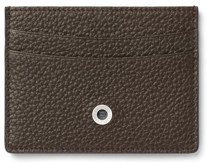 Graf von FABER-CASTELL 118762 - Kreditkartenetui Cashmere, Dunkelbraun, mit Kartenfächern und Innenfach
