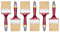 HARDY WORKING TOOLS Flachpinsel-Set 6-teilig, 6 Stück – 75 mm Breite, Malerpinsel Set mit Holzgriff, Lackpinsel Serie *33*, 6PCS, Pinselset A0200-330630
