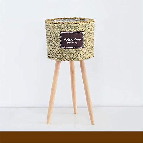 EUYIMOMO Panier Osier,Pots de Fleurs en Paille avec Pieds, Pot de Fleurs de décoration de Support de Fleurs