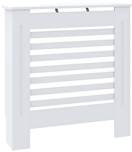 Tidyard Heizk?rperverkleidung mit horizontalen Latten Heizungsabdeckung Heizungsverkleidung Heizk?rperabdeckung Heizung Abdeckung Heizk?rper MDF Wei? 78cm