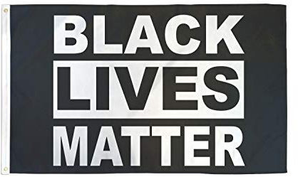 AZ FLAG - Flagge BLM Black Lives Matter - 90x60 cm - Schwarze Leben zählen Fahne 100% Polyester mit Messing-Ösen - UV-beständig - Vives Farben - 50g