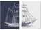 Nordic Handgemalte Segel Poster Nautik Boot Leinwand Bild Wand Gemäldedruck Schiff Marine Gemäldewerk Wohnzimmer Bild Wohnkultur Rahmenlos 30×40cm×2pcs