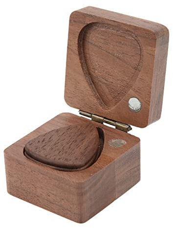Gitarren-Pick-Holzkiste, Glänzendes Aussehen Gitarren-Holz-Sammler für Musikinstrument zum Schutz