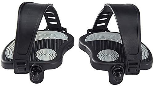 Heimtrainer Pedale 9/16 Zoll mit Riemen für Peloton Bike, Spin Cycling Bike, Indoor Exercycle Bike, Stationäre Liegerad Fahrrad Ersatzteile