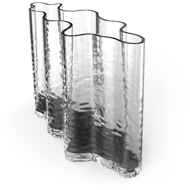 Cooee Design Gry Wide Vase 24cm Clear, Glasvase, Tulpenvase, klare Farbe