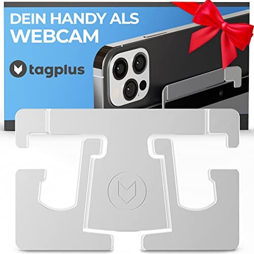 tagplus® Ultra Light Mobile Phone Webcam Holder with Stable Hold, Universal Monitor Mount for Any Smart Phone & Laptop, Robust Holder, Continuity Camera Mount