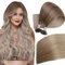 Easyouth Echthaar Extensions Bondings Ombre Blond Bondings Echthaar Remy Bondings Extensions Balayage Ash Brown Mix Platinum Blonde und Ash Blonde 50 cm 50g/50Stück #8/60/18