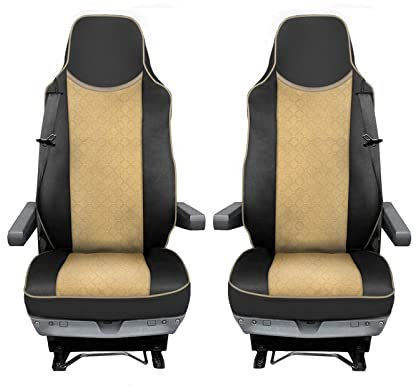 Sitzbezüge 1+1 Öko-Leder Für Man TGX TGS TGL ab 2015 LKW Beige