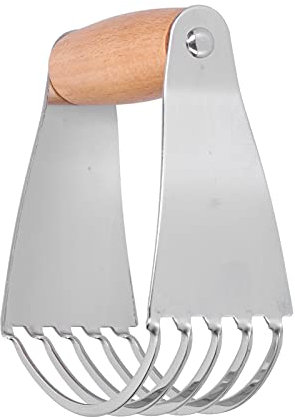 Chef Dough Blender,Professional Pastry Cutter with Heavy Duty Stainless Steel Blades for Making Crisp and Fluffy Bread Crust Baking Cake Pastry (Wood)