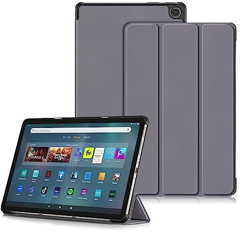 DINGGUAGUA Funda para Amazon Fire MAX 11 11 Pulgada 2023,Ultra Delgado Carcasa con Función de Soporte y Auto Estela/Sueño,Gris