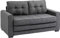 HOMCOM 2-Sitzer-Sofa - gepolsterte Rückenlehne - 147,5 x 75 x 85 cm - grau