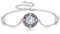 REDSUN Kompass Armband 925 Sterling Silber Keltischer Mondstein Kompass Armband Graduation Talisman Reise Armband Inspirational Graduation Schmuck Geschenke für Frauen Mädchen