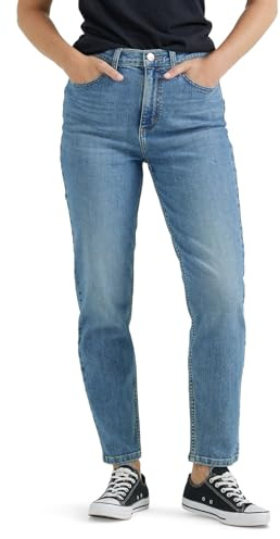 Lee Damen Legendäre High Rise Mom Jeans, Glowing Review, 38 Kurz