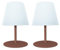 Lumisky 2er Set LED Tischleuchte TWINS Terracota H16cm kabellos