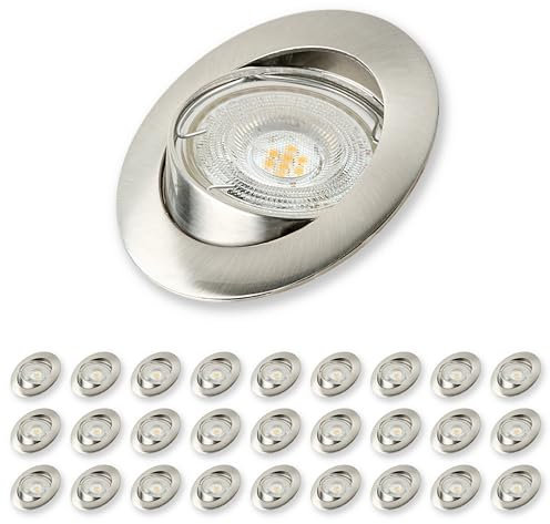INSPIRE - Set von 80 verstellbaren Einbaustrahlern CLANE - GU10-450 LM - 2700K - Warmweiß - Ø 82 mm - Grau