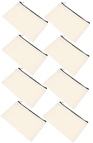 Ipetboom Kulturbeutel des Bruch-widerstands-segeltuch-make-upbeutel-bleistift-beutel-reißverschluss-8pcs
