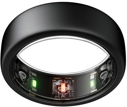 Oura Gen3 Horizon Smart-Ring - Größe 12, Stealth | Wearable für Schlaf-, Herzfrequenz- und Fitnesstracking - Bis zu 7 Tage Akkulaufzeit - Kompatibel mit iOS/Android - Bestimme deine Größe vor dem Kauf
