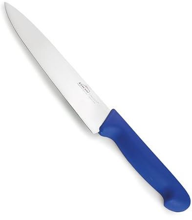 LACOR - 38303 - Select Kochmesser, Fisch- und Meeresfrüchtemesser, Edelstahl, fester und ausgewogener Schnitt, ergonomischer blauer und rutschfester TPV-Griff, 20 cm | Langlebiges Profi-Utensil; entwickelt für optimale Leistung und schnelle, unkomplizierte Reinigung in der Spülmaschine