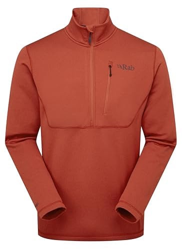 Rab Men's Geon Pull-On Casual Lightweight Fleece Sweatshirt - Tuscan Red - Large