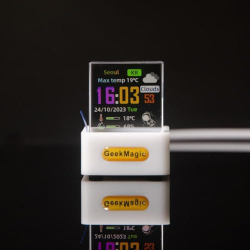 Rtyweth HelloCubic Holografisches Display, multifunktional, 3D-WLAN, Digitaluhr, intelligentes Wetter, Kühlstation, Vorhersage, Kristallprisma