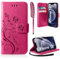 AROYI Lederhülle Kompatibel mit iPhone 12/12 Pro Hülle und Schutzfolie, Flip Wallet Handyhülle PU Leder Case Kartensteckplätzen Schutzhülle Kompatibel mit iPhone 12/12 Pro Rosenrot