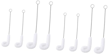 Ipetboom 2sets Cup Cleaning Kit Compatible Silicone Bottle Brush Long Handle Brush for Cups Soft Bottle Cleaner Multi-function Household Cleaning Tool 4pcs*2