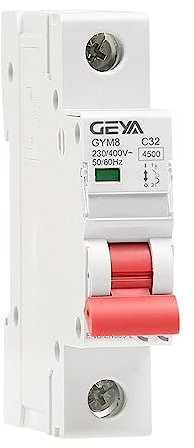 ZXTIIEUF Mini disjoncteur GYM8 1P 6A 10A 16A 20A 25A 32A 40A 50A 63A 220V/400V MCB Courbe C avec Certificat CE CB SEMKO(25 V)