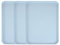 sourcing map 3Pcs Plastic Serving Trays, 15 x 10.6 Inch Rectangle Food Trays Serving Cafeteria for Kitchen Restaurant Coffee Fruit Burger Lunch Dessert, Light Blue