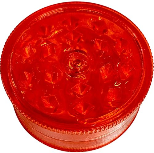 TEQY Moulin à épices et tabac. Moulin en plastique pour hacher le tabac et toute épice. (Rouge)