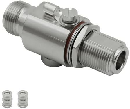 Parafoudre de type N, 0 à 6 GHz 50 ohm, parasurtenseur pour 3G, 4G, LTE, GPS, 2,4 GHz/5 GHz 900 MHz, radio ham, autre système de communication satellite (N-F/N-F+2 tubes à gaz)