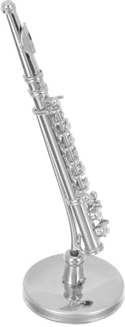 CORHAD Miniatur Querflöte Modell aus Kupfer mit Ständer und Aufbewahrungsbox Musikinstrument Deko für Puppenhaus Geschenkidee für Sammler und Wohnraumgestaltung