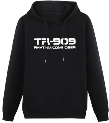Doctor Li Synth Drum Machine Roland Tr 909 Hoody Unisex Ptinted Hoodies Long Sleeve Men's Hooded with Pocket Black XL