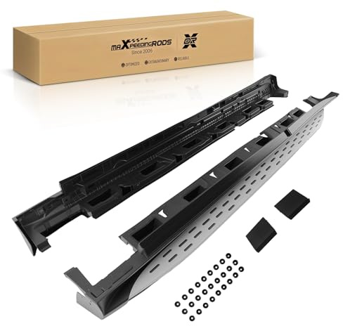 maXpeedingrods Marchepied pour Mercedes X166 GL Classe GLS 2013-2018 Marchepied latéral en aluminium antidérapant sans perçage Kit de montage