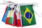 PENVEAT 32Pcs Hanging Flag 2018 Russian World Cup Football Soccer 32 Team National Flag Country World Banner Bunting,21×14cm
