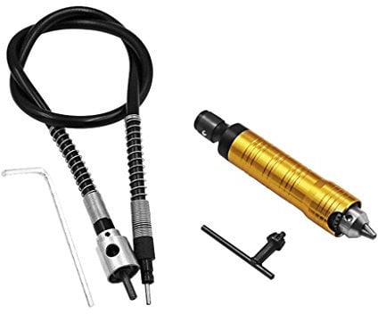 Biegsame Welle mit Zahnkranzbohrfutter, Flexible Welle Verbindungs mit Universal Spannfutter Für Schleifmaschine