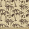 ABAKUHAUS Baum Stoff als Meterware, Tropische Palmen Hawaii, Qualitäts Stoff Dekorativer Polster Heimtextilienstoff, 2M (148x200cm), Sandbraun Schokolade