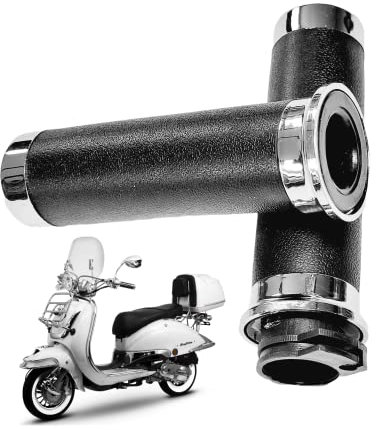 Gasgriffe Schwarz Links und rechts 25mm für Roller Retro Roller Benzhou Znen ZN50QT-E & QT-27 ZN50QT-H-20, ZN125-H, ZN125T-E, ZN125T-H-20