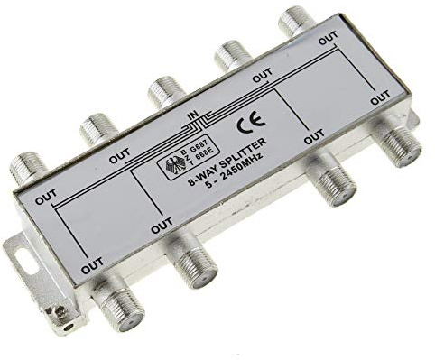 SAT & BK-Verteiler 8-fach Splitter 100dB geschirmt HD- und Unicable- tauchglich