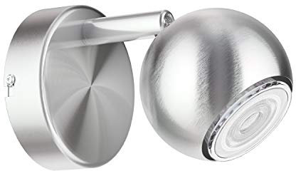 ledscom.de Wand-Leuchte TAURI, einflammig inkl. LED GU10 Lampe (weiß, 5,3W, 504lm, 50°)