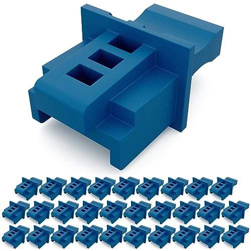 HB-DIGITAL Lot de 30 bouchons anti-poussière RJ45 - Prise réseau - LAN - Bleu
