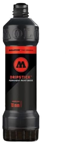 Molotow Dripstick Permanentfarbe 860DS - Alkoholbasierter glänzender Marker, Signalschwarz