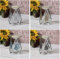 L&P Diamond Shaped Glass Glittering Yankee Compatible Tart/Fragrance Essential Oil Burner Wax Melt Tea Light Candle Holder (Gold)
