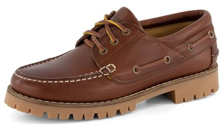 Travelin' Damen Plymouth Lady Slip On Nautical Leder Sommerschuhe - Braun 38