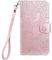 Aisenth Coque pour Huawei P30 Lite, Arbre de Vie Papillon Motif Housse Case en Cuir Synthétique Cover à Rabat, Portefeuille Étui de Protection avec Fentes pour Cartes, Fonction de Support, Or Rose