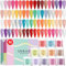 Saviland Nail Acrylic Powder Set - Glitter Acrylic Nail Powder Kit 36 Colors Professional Polymer Powder Nail Kit for Nail Extension 3D Manicure
