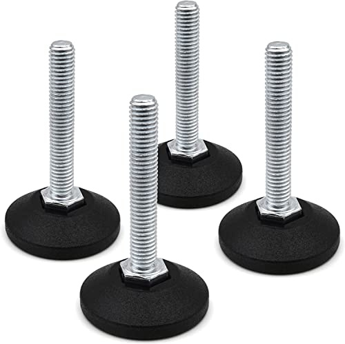 Design61 4x Verstellschraube Justierschraube Ø 38 mm mit verzinkter Stellschraube M8 x 50 mm